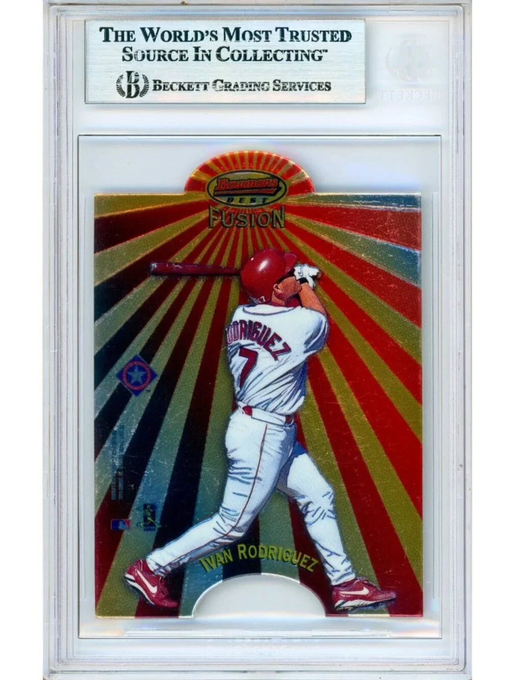 AJ Hinch Signed 1998 Bowman’s Best Mirror Image MI10 Athletics Card BAS Slab